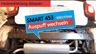 Smart 453 Auspuff Schalldämpfer wechseln - Stoßfänger Heckschürze demontieren