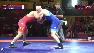 1/8 FS - 86 kg: A. DUDAROV (GER) v. V. HEINO (FIN)