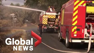 France wildfires: Firefighters battling blazes in good mood despite fatigue