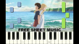 ANNA theme from WHEN MARNIE WAS THERE, Ghibli, Piano Tutorial with free Sheet Music (pdf)