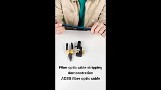 Fiber optic cable stripping demonstration --- ADSS fiber optic cable