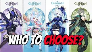 Clorinde Vs Sigewinne Vs Furina Vs Alhaitham | Who Should You Pull? (Genshin Impact 4.7)