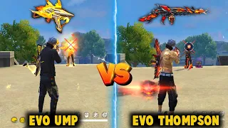 NEW EVO - CINDERED COLOSSUS THOMPSON VS BOOYAH DAY UMP DAMAGE ABILITY TEST | BEST SMG GUN -FREEFIRE