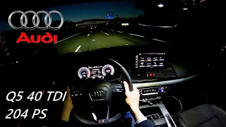 2022 AUDI Q5 40 TDI 204 PS TOPSPEED NIGHT POV DRIVE WÜRZBURG (60 FPS)