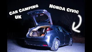 STEALTH CAR CAMPING UK - Honda Civic stealth car camping in Aberfoyle Scotland