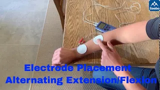 Electrode placement: alternating programme for wrist/finger extension and wrist/finger flexion