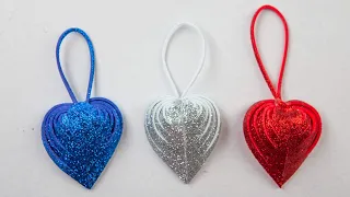 СЕРДЕЧКО из фоамирана ❤️ Christmas ornament ❤️ DIY ❤️ Foam Eva Craft Ideas