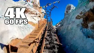 4K 60FPS Expedition Everest Roller Coaster Multi Angle POV Walt Disney World Animal Kingdom Ultra HD