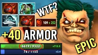 OMG 9300 HP +40 ARMOR Mid Pudge Immortal Raid Boss WTF Hook Epic Gameplay ft Miracle- Dota 2