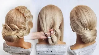 Top 3 easy and fast hairstyles. Beautiful hairstyles step by step