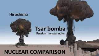 Comparison of Nuclear Bomb Explosions in a Megalopolis -  3D AI Simulation