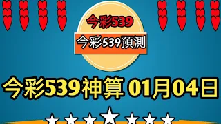 今彩539 01月04日 参考号码