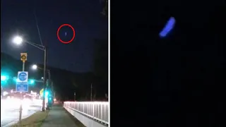 Huge  blue ufo drops into ocean / Hawaii and video