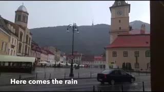 The rain in Brasov Transylvania