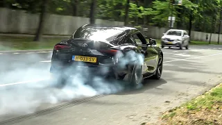 440HP Stage 2 Toyota Supra MK5 with Decat Fi Exhaust - CRAZY Burnouts & Accelerations !