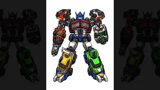 5cars combined! The stronger Optimus Prime #Shorts