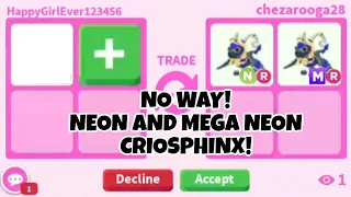 😱😛No Way! I Almost GOT *NEW* NEON And MEGA NEON CRIOSPHINX In Adopt Me HUGE WIN OFFER FOR DESERT EGG