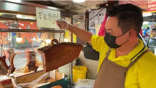 Amazing Crispy Roast Pork & Duck| Siew Yuk Cutting skill! Malaysia Street Food |脆皮烧肉| 脆皮烧鸭|