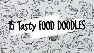 15 Easy Tasty Food Doodles | Beginners tutorial | 2020