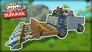 I Built a Combine Harvester for Super Fast Rock Mining! (Scrap Mechanic Survival Ep.29)