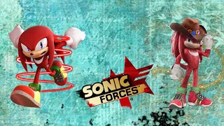 Sonic forces - knuckles vs treasure hunter knuckles