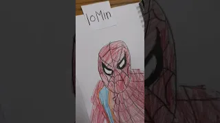 drawing spider man 10 sec VS 10 min VS 100 min