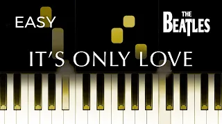 The Beatles - It’s Only Love - EASY Piano Instrumental TUTORIAL by Piano Fun Play