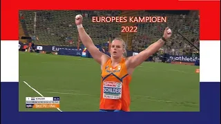 Jessica Schilder (Nederland) kogelstoten 20.24 meter  GOUDEN medaille E.K. atletiek München.