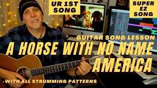 America A Horse With No Name Easy Guitar Song Lesson - First EZ Song