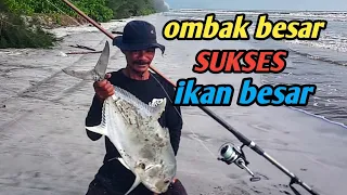 SUKSES mancing saat ombak besar || tips & cara mancing ikan besar