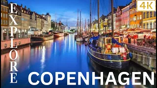 Copenhagen, Denmark, Walking Tour 4K HDR 60FPS | The little mermaid, Walking street, Nyhavn | ENJOY