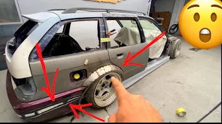 ✅ -WIDENING bmw e36 touring with METAL & PLASTIC!!!