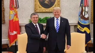 Президента Узбекистана Ш.Мирзиёева торжественно встретили в Белом доме ("O'zbekiston24")