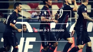 AC MILAN DRAMATIC COMEBACK Vs Sassuolo | Serie A 16/17 | 2/10/2016
