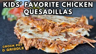 Mexican Chicken and Cheese Quesadilla -- Crock Pot to Griddle Recipe