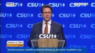 CSU-Parteitag: Bericht des Generalsekretärs am 04.11.2016