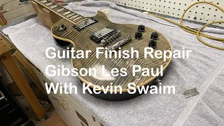 Guitar Finish Repair - Nitro Drop Fill on Gibson Les Paul