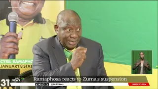 ANC President Cyril Ramaphosa not  worried about Zuma's suspension impacting the party