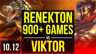 RENEKTON vs VIKTOR (TOP) | 1.8M mastery points, 900+ games, Triple Kill | BR Grandmaster | v10.12