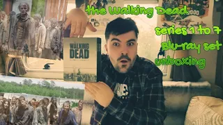 the Walking Dead seires 1 to 7 Blu-ray set unboxing.