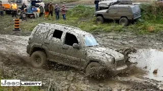 JEEP LIBERTY Off-Road Mudding in Mud Pit Challenge