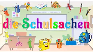 Learn School Items in German | Schulsachen lernen + Test + PDF ! Deutsch lernen ! Learn German !