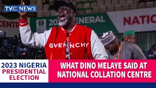 TRENDING: Watch What Dino Melaye Said At National Collation Centre