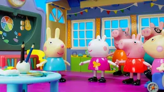 Peppa Pig and the Cover Teacher! Toy Videos For Toddlers and Kids