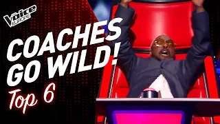 COACHES go CRAZY WILD in The Voice Blind Auditions! 🤪 | TOP 6