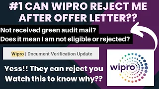 Wipro can reject me after Offer letter? | Wipro onboarding update | FOR ELITE 2022 |