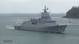 HNoMS ROALD AMUNDSEN F311 ENTERS DEVONPORT NAVAL BASE FROM MOUNT WISE - 23rd February 2022