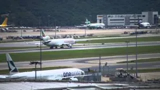 Ethiopian Cargo MD-11F takeoff from Hong Kong International Airport (VHHH)