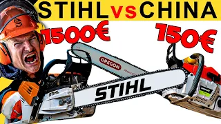 150€ CHINA KETTENSÄGE schlägt 1500€ STIHL MS500i? WAS TAUGT MADE IN GERMANY? | WERKZEUG NEWS 116