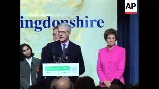 UK: HUNTINGDON: JOHN MAJOR CONCEDES DEFEAT IN GENERAL ELECTION